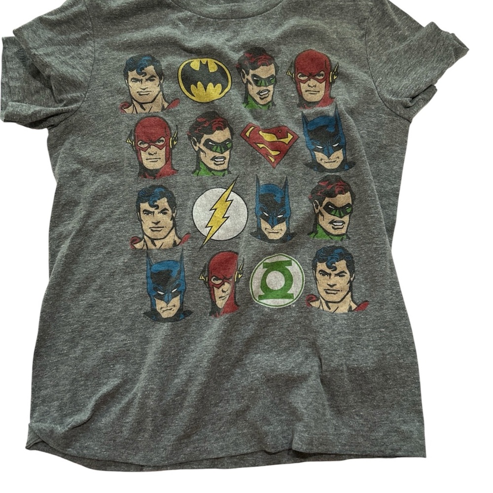 Gray Superhero Graphic T-Shirt